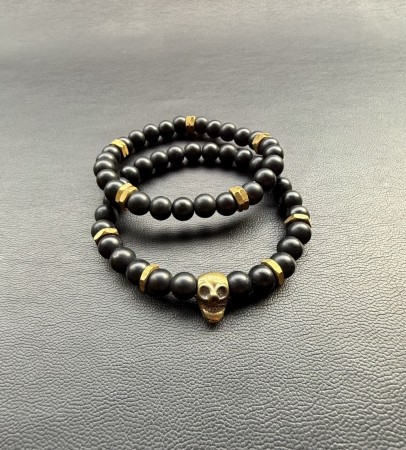 Black obsedian and bras.